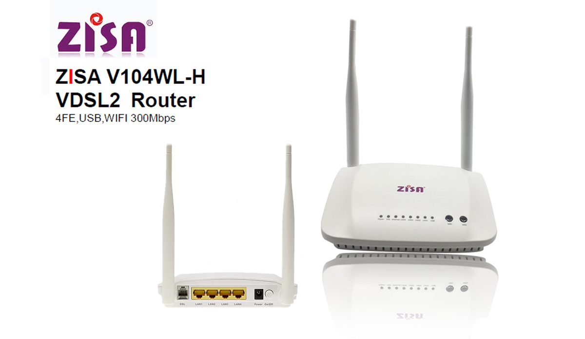 مودم روتر (VDSL2-ADSL  (V104WL-H برند ZISA